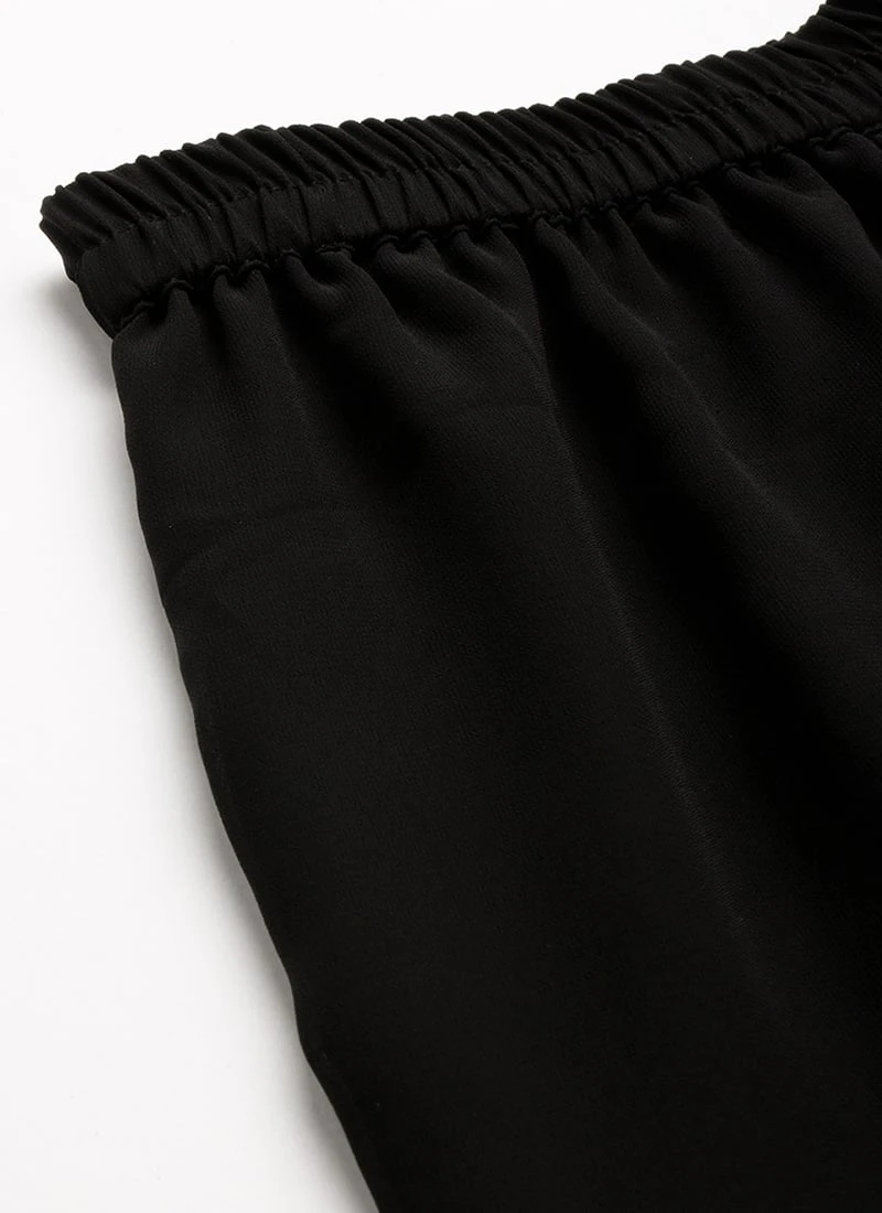 Bottom From Black Chinon Embroidered N Sequins Gharara Set After Six Wear - Image 7