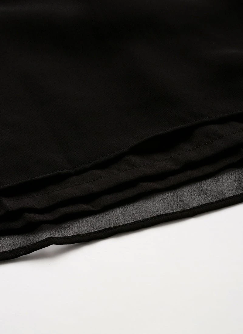 Top From Black Chinon Embroidered N Sequins Gharara Set After Six Wear - Image 8