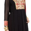 Black Georgette Asymmetrical Anarkali Suit Party Wear