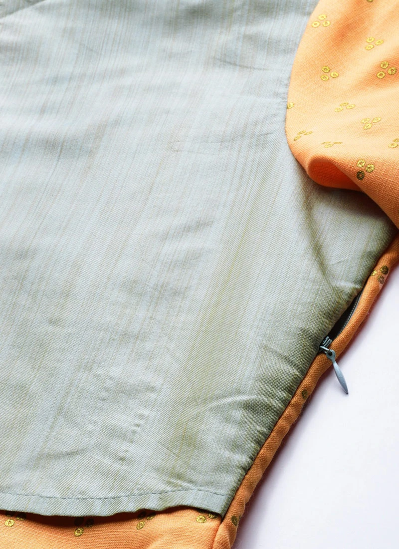 Peach Jacket Style Top And Bottom Festive Wear - Image 5