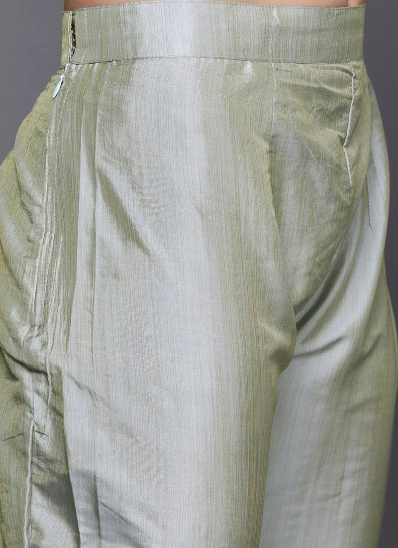 Peach Jacket Style Top And Bottom Festive Wear - Image 6