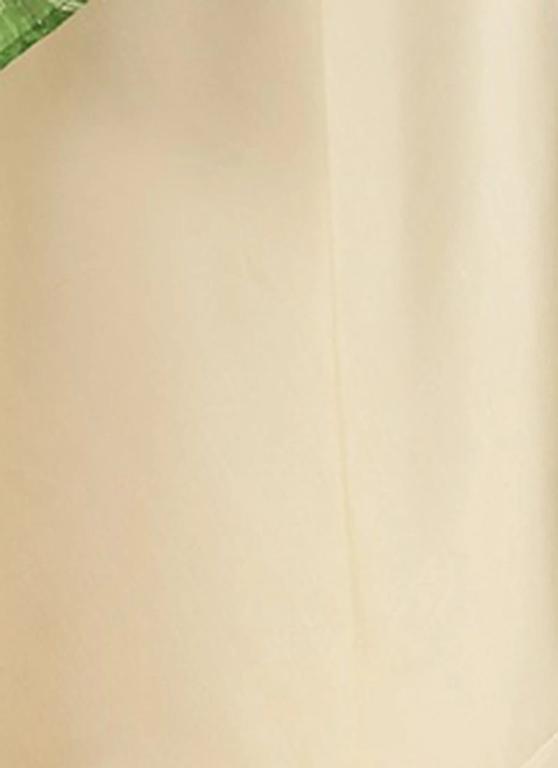 Green Art Silk Digital Printed Halter Neck Dress Festive Wear - Image 7