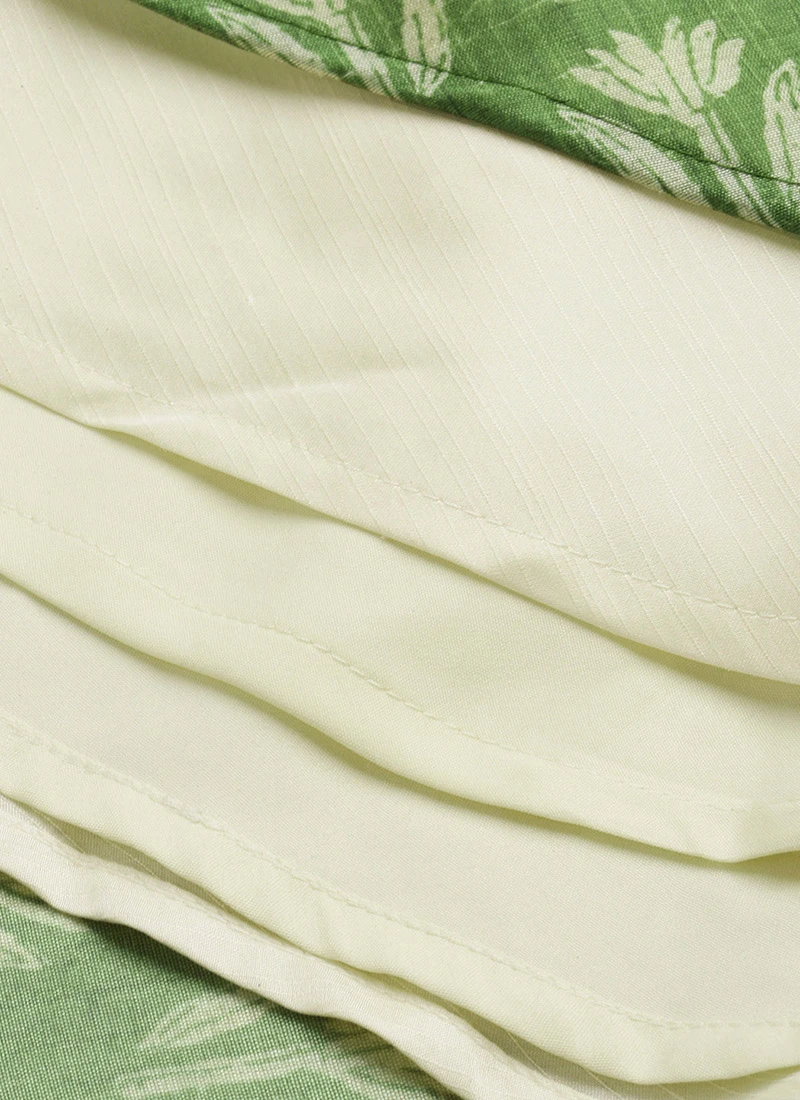 Green Art Silk Digital Printed Halter Neck Dress Festive Wear - Image 8