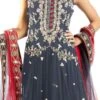 Grey Net Ankle Length Anarkali Suit Wedding Wear