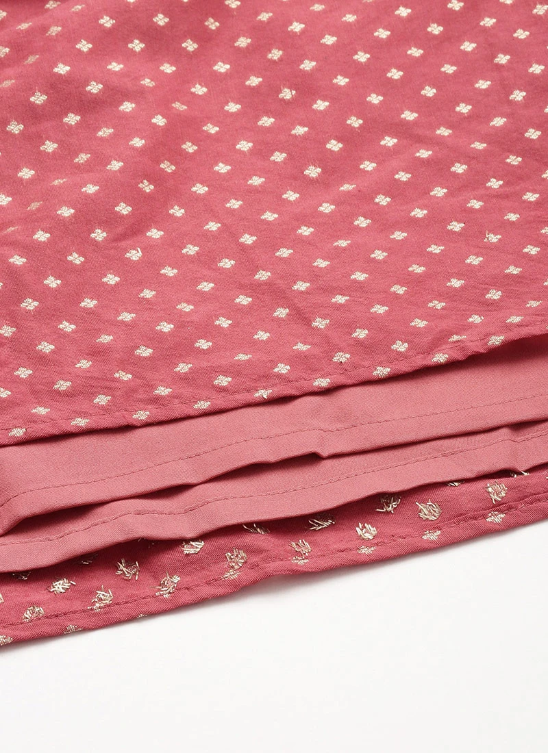 Bottom From Maroon Nylon Jacquard Gharara Set After Six Wear - Image 8