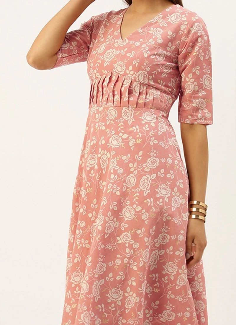 Mauve Modal Silk Fit And Flare Dress After Six Wear