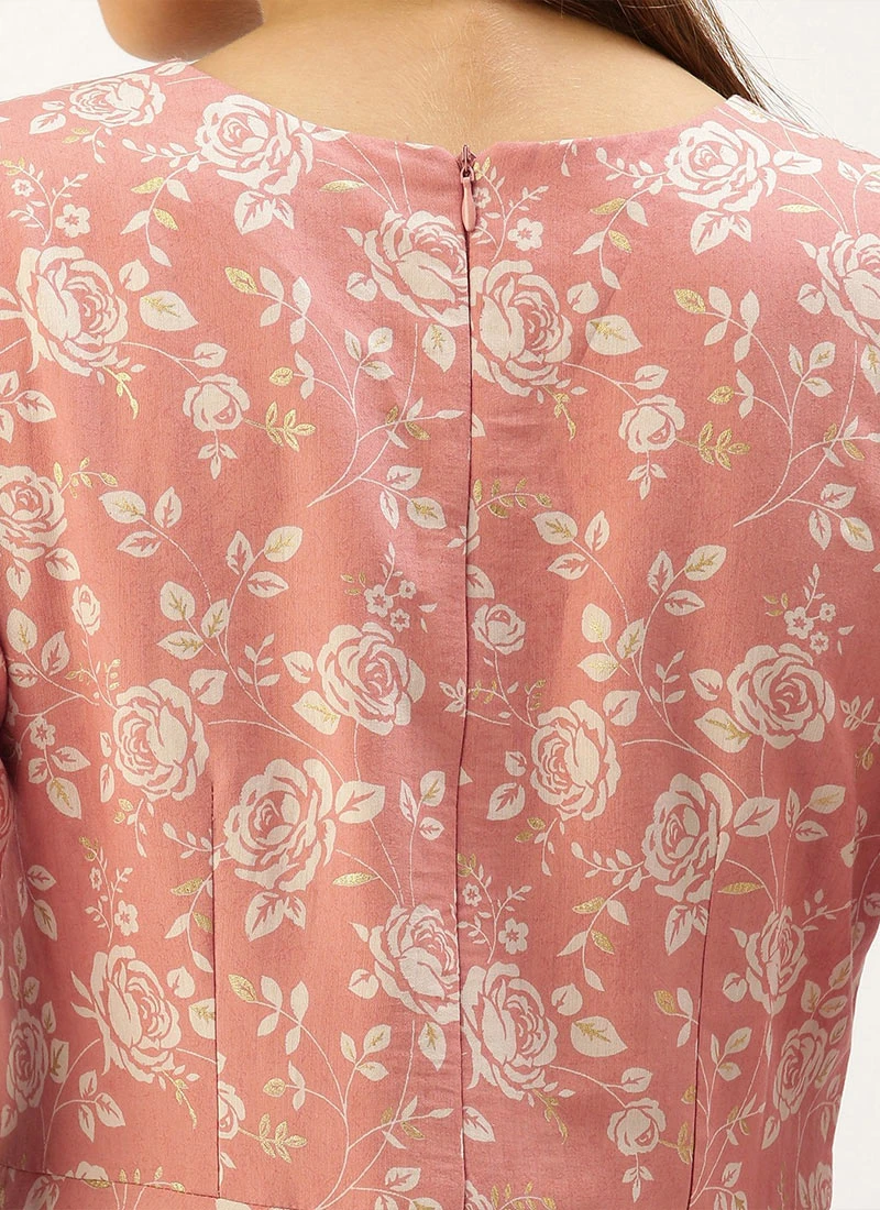 Mauve Modal Silk Fit And Flare Dress After Six Wear - Image 6