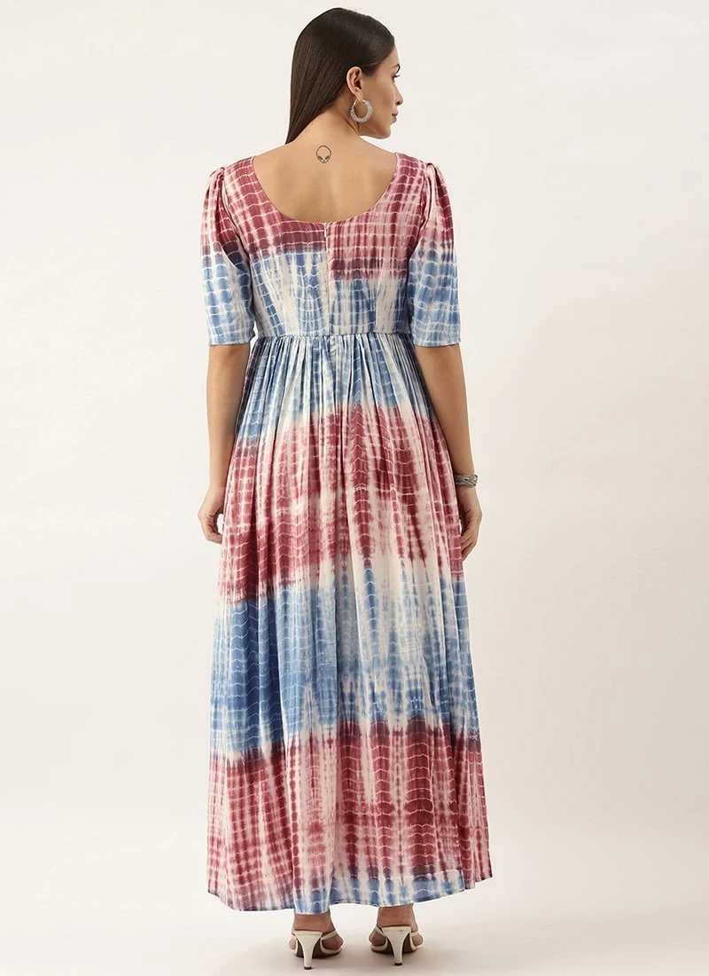 Multi Color Maxi Dress Festive Wear - Image 4