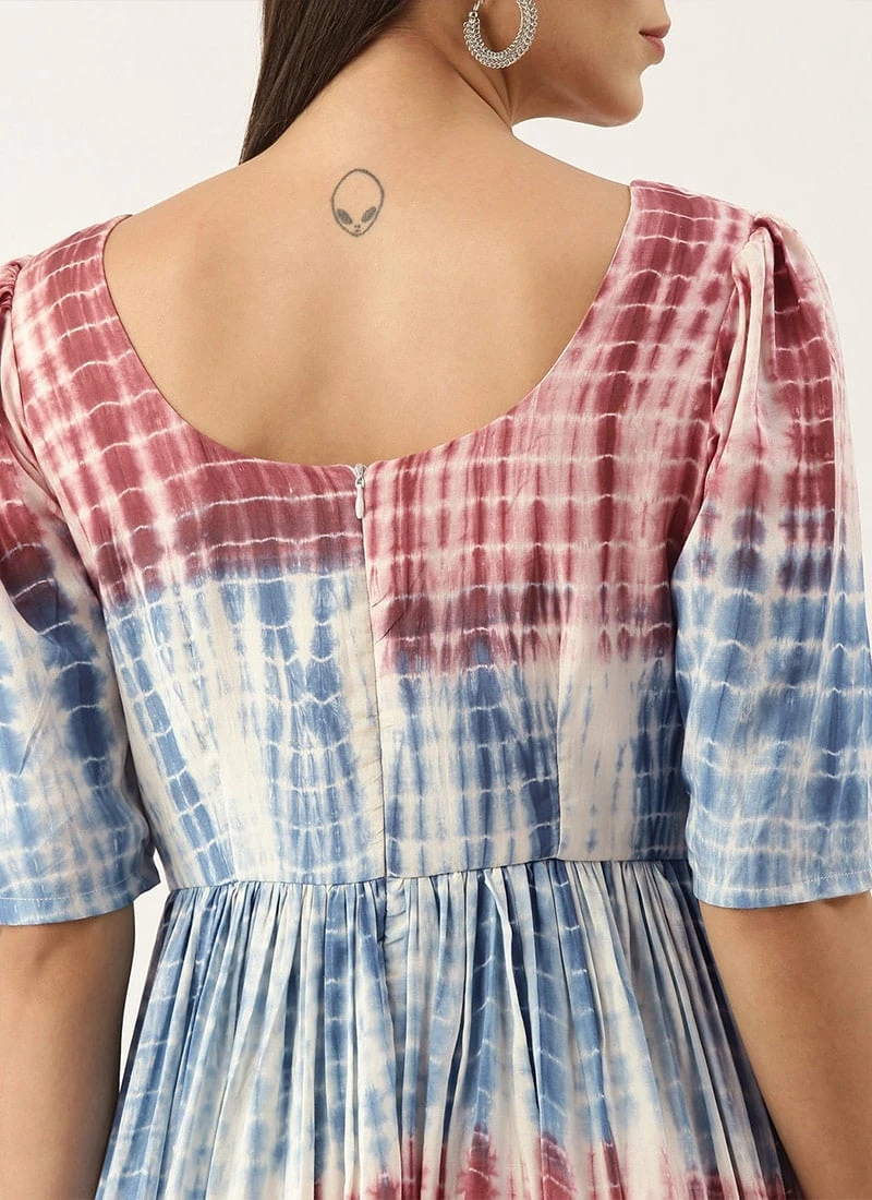 Multi Color Maxi Dress Festive Wear - Image 6