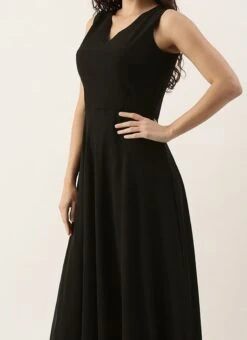 Multicolored Digital Print Organza Jacket N Black Dress Festive Wear