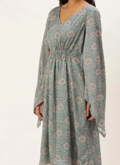 Multicolored Digital Printed Kaftan Dress After Six Wear