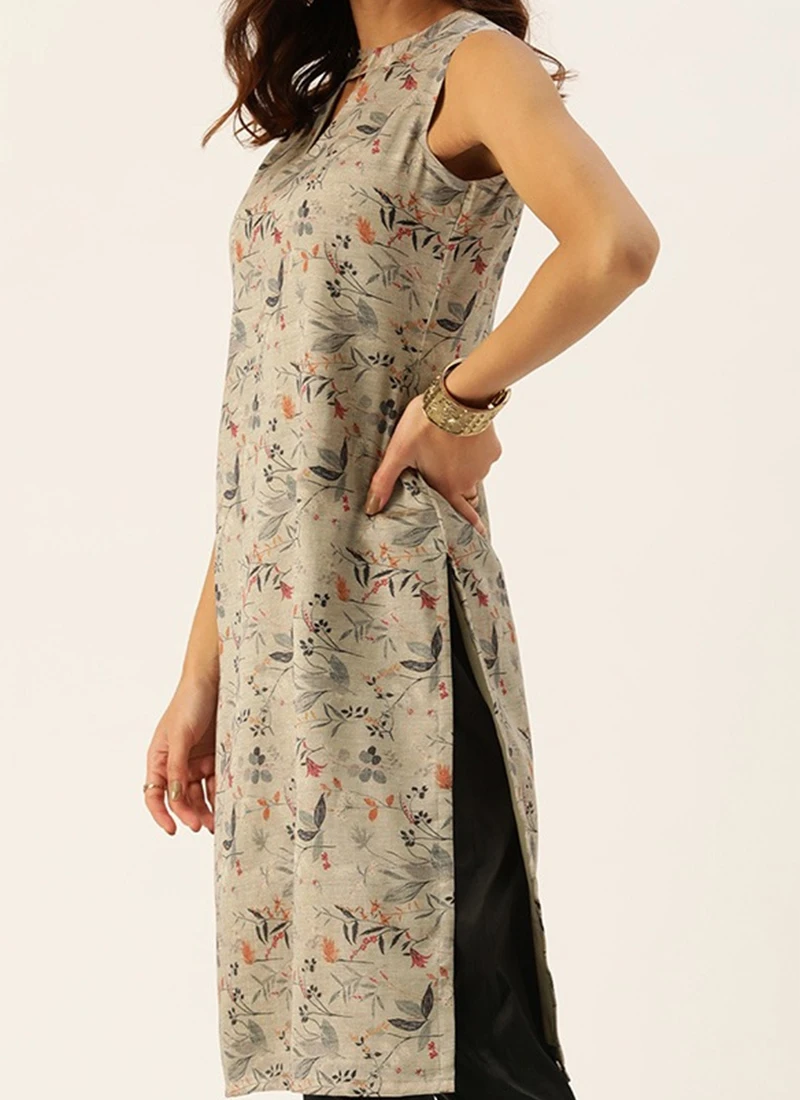 Multicolored Digital Printed N Black Kurta Set Work Wear After Six Wear