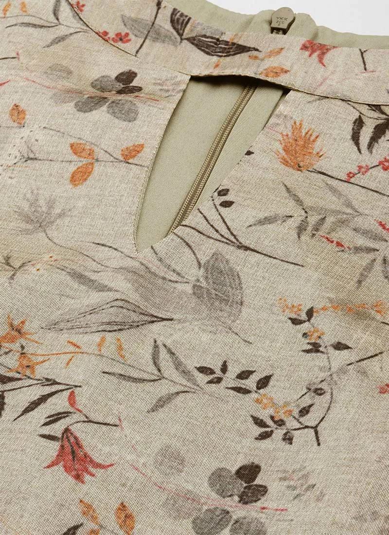 Multicolored Digital Printed N Black Kurta Set Work Wear - Image 5