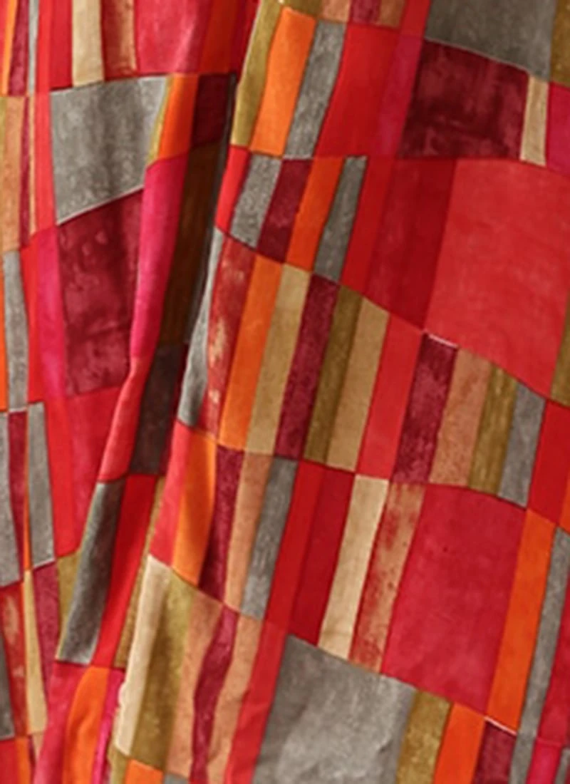 Multicolored Printed A Line Dress After Six Wear - Image 8