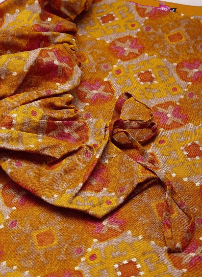 Multicolored Printed Straight Pant Kurta Set Work Wear - Image 7