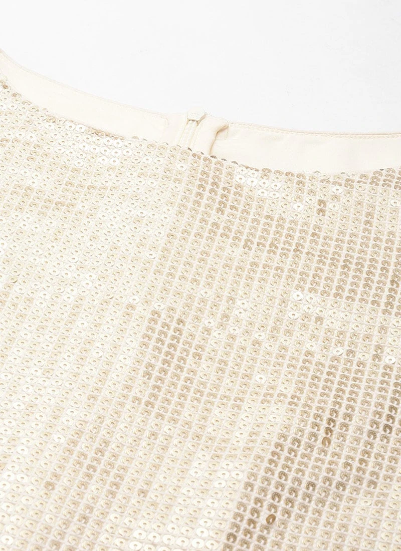 Bottom From Off White Embroidered Asymmetrical Gharara Suit After Six Wear - Image 5