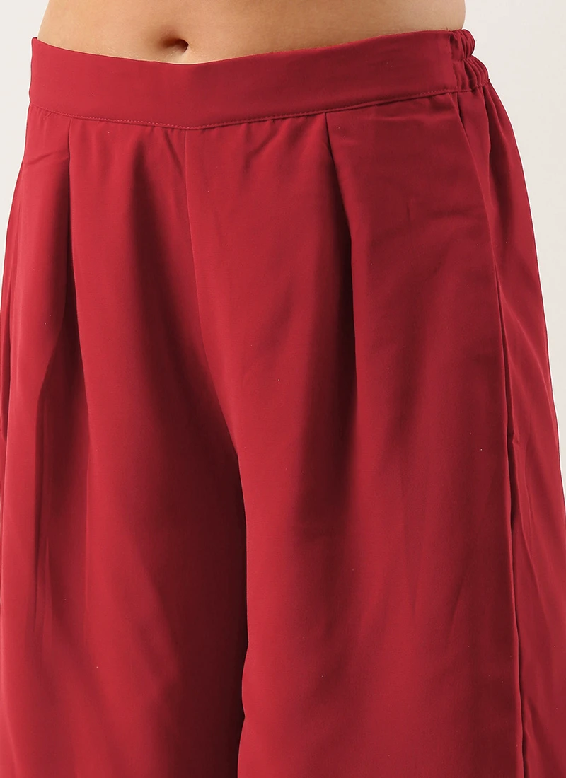 Top From Off White Embroidered Asymmetrical Gharara Suit After Six Wear - Image 6