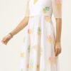 Off White Organza Ankle Length Dress After Six Wear