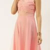 Peach N Pink Embroidered Dress Party Wear