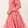 Pink Digital Printed Organza Dress After Six Wear