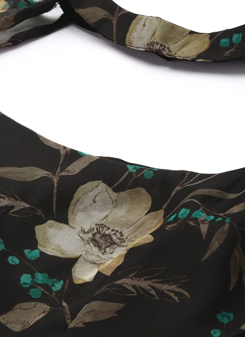 Pink Foil Organza Mini Dress Party Wear - Image 5