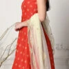 Dupatta From Red Art Silk Anarkali Suit After Six Wear