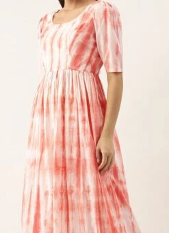 Rust Color Tie Dye Maxi Dress After Six Wear
