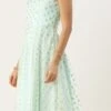 Sky Blue Organza Jacquard Dress Festive Wear