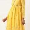 Yellow Chinnon Embroidered Kurta Set Festive Wear