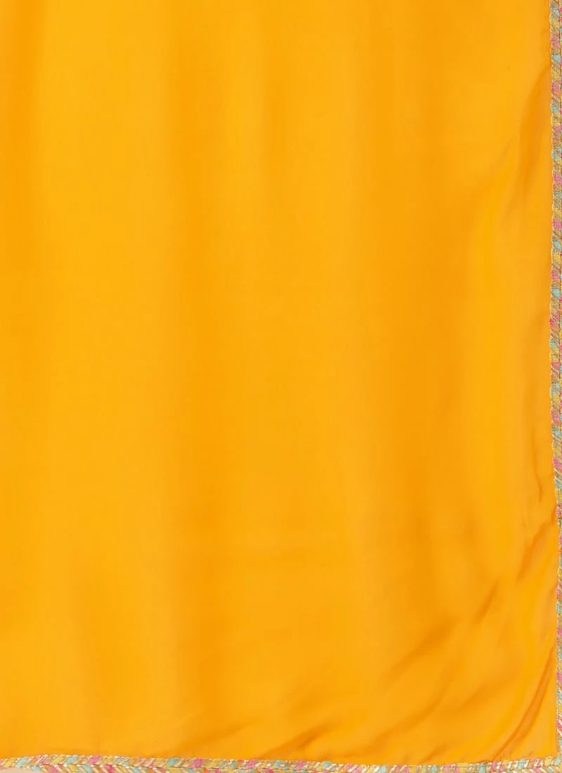 Bottom From Yellow Digital Printed Alia Cut Sharara Suit After Six Wear - Image 8