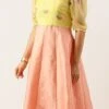 Top From Yellow Georgette N Peach Kali Anarkali After Six Wear