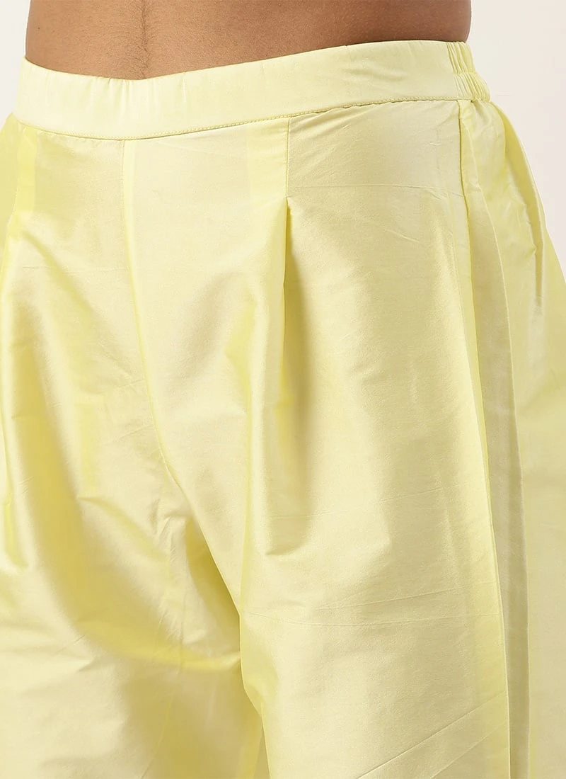 Yellow Organza Embroidered Anarkali Suit Festive Wear - Image 6