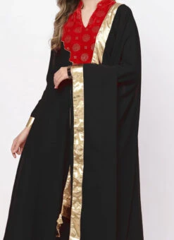 Black Georgette Patch Work Anarkali Suit Work Wear