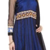 Blue N Black Net Embroidered Anarkali Suit Party Wear