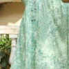 Green Blended Cotton Digital Print Anarkali Suit After Six Wear