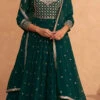 Green Georgette Embroidered Anarkali Suit Festive Wear