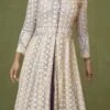 Lavender Georgette Embroidered Anarkali Palazzo Suit Party Wear