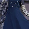 Navy Blue Art Silk Embroidered Anarkali Suit Party Wear