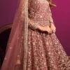 Pink Net Embroidery Anarkali Suit Party Wear