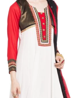 Red Georgette Anarkali Suit Party Wear