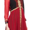Red Georgette Asymmetrical Anarkali Suit Party Wear